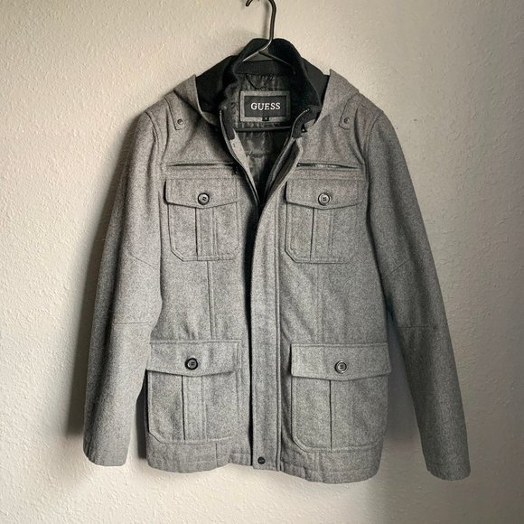 guess military coat